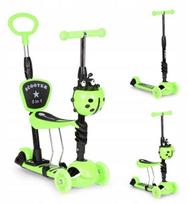Triratis paspirtukas boružėlė 5 skirtingi variantai Scooter, žalias