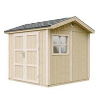 Aukščiausios kokybės sodo namelis 5,9 m² - A252x250x294 cm - su grindimis ir bitumine danga - TIMBELA M913A