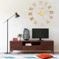 Sieninis laikrodis auksinis 100cm modernus 3D XXL