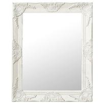 Sieninis veidrodis baltas 50x60cm barokinis stilius