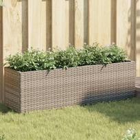 Sodo loveliai su vazonais 2vnt pilki 105x30x32cm ratanas