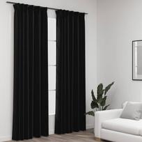 Naktinės užuolaidos su kabliukais 2vnt antracito 140x225cm