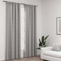 Naktinės užuolaidos su kabliukais 2vnt pilkos 140x225cm