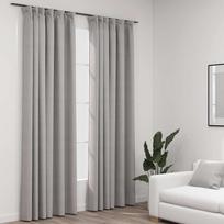 Naktinės užuolaidos su kabliukais 2vnt pilkos 140x245cm