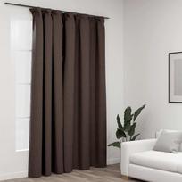 Naktinė užuolaida su kabliukais taupe spalvos 290x245cm