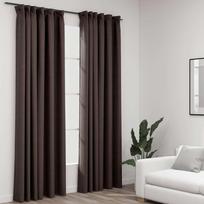 Naktinės užuolaidos su kabliukais 2vnt taupe 140x245cm