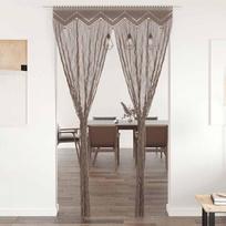 Užuolaida taupe spalvos 140x240cm medvilnė makrame stilius