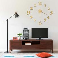Sieninis laikrodis auksinis 100cm modernus 3D XXL