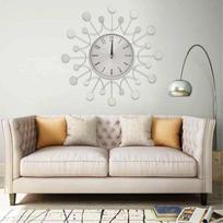 Sieninis laikrodis sidabrinės spalvos 40cm metalas