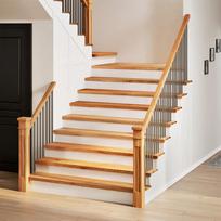 Laiptų pakopos 4 vnt šviesiai rudos ąžuolo medienos masyvas