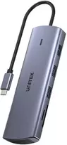 Unitek Hub 9in1 USB C Gigabit Ethernet HDMI VGA 3x USB A PD Card Reader 100W