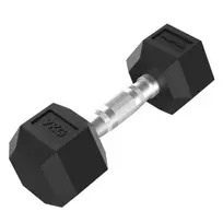 Hanteliai TUNTURI Platinum Hex Rubber Dumbbell, 1-50kg