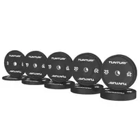 Svarmenų rinkinys TUNTURI Platinum Bumper Plate Black, 150 kg