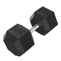 Hanteliai TUNTURI Platinum Hex Rubber Dumbbell, 1-50kg