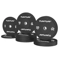 Svarmenų rinkinys TUNTURI Platinum Bumper Plate Black, 90 kg