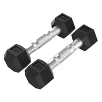 Hanteliai TUNTURI Platinum Hex Rubber Dumbbell, 1-50kg