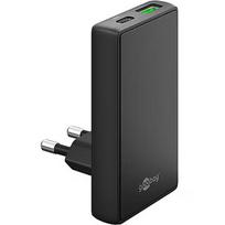 Goobay USB-C/A PD GaN 90° dual fast charger (black, 65 watts) 75723