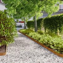 vidaXL Lankstūs vejos bortai, 10 vnt., 10x103 cm, Corten plienas | 821890 | 8720287145608