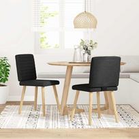 vidaXL Valgomojo kėdės, 2 vnt., Black, aptrauktos audiniu | 4101176 | 8721158633323