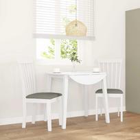 vidaXL ēdamistabas krēsli ar spilveniem 2 gab. White cieta gumijas koks | 4102391 VidaXL | 8721158560780