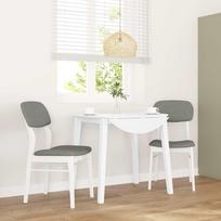 vidaXL ēdamistabas krēsli ar spilveniem 2 gab. White cieta gumijas koks | 4102526 VidaXL | 8721158562098