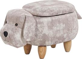 Beliani Pufas gyvūnas su daiktadėže veliūrinis beige DOGGY | 224887 | 4251682250412