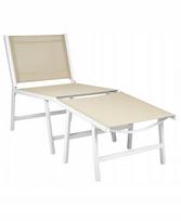 Beliani Lauko kėdė MARCEDDI su pakoju Metal White/ beige | 517646 Bel | 4255664882127