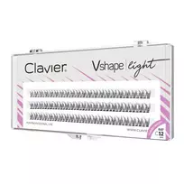 CLAVIER_V Shape Light blakstienų kuokšteliai, 12 mm