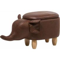 Beliani Pufas gyvūnas su daiktadėže dark brown ELEPHANT | 106214 | 4260602375975