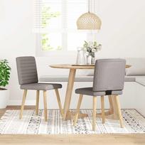 vidaXL Kėdės valgomojo, 2 vnt., spalva taupe, aptrauktos audiniu | 4101180 | 8721158633361