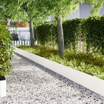 vidaXL White Plastikinės 100 x 0.5 x 30 cm Stačiakampės sodo bordiūros | 865969 | 8721158870575
