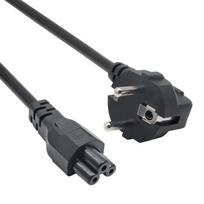 IEC C5/IEC C7 Cloverleaf maitinimo laidas - 1 m, juodas - Akyga AK-NB-08C
