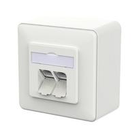 METZ CONNECT Anschlussdose E-DAT C6A LSA++ 2 Port AP verkehrswei