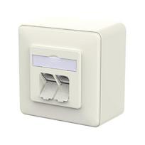 METZ CONNECT Anschlussdose E-DAT C6A LSA++ 2 Port AP reinwei