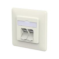 METZ CONNECT Anschlussdose E-DAT C6A LSA++ 2 Port UP reinwei