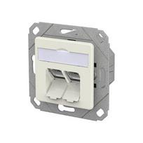METZ CONNECT Anschlussdose E-DAT C6A LSA++ 2 Port UPk reinwei
