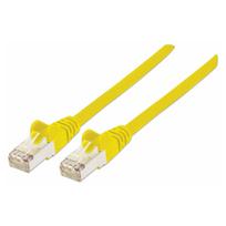 Patchkabel Cat6a-Stecker/Cat7-Rohkabel 20m gelb