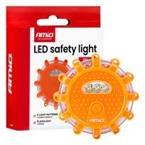 Įspėjamoji LED lemputė automobiliui, 12+3 SMD, 650 mAh, raudona, su akumuliatoriumi AMIO-04673