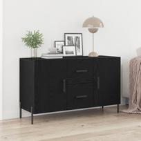 vidaXL Czarny dąb Drewno Średni Stylowy bufet Prostokątny (862958) | 862958 | 8721158773241
