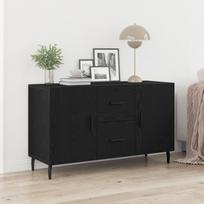 vidaXL Szafka Czarny Dąb Drewno 100 cm szerokości Bufet Prostokątny | 862959 | 8721158773258