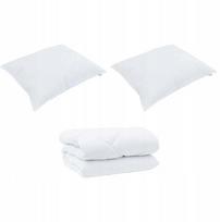 vidaXL Zimowa Kołdra z poduszką 3 pcs Biały 240 x 200 cm Mikrofibra Lumarko! | 3377833 VidaXL | 8721288618726