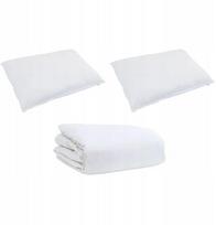 vidaXL Kołdra Other z poduszką 3 pcs Biały Puch Lumarko! | 3377077 VidaXL | 8721288611161