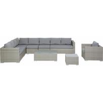 Shumee Zestaw ogrodowy rattanowy 8-osobowy szary XXL | 71383 | 4260580925490
