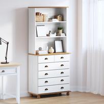 vidaXL Szafa ASKIM Biała 91x40x199.5 cm Lite Drewno Sosnowe, Szafa ''ASKIM'' Biała 91x30x104 cm Lite Drewno Sosnowe, Komoda ''ASKIM'' Biała 91x40x95.5 cm Lite Drewno Sosnowe | 3334641 | 8721158876065