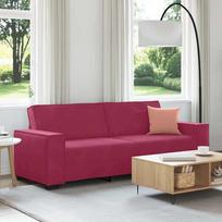 vidaXL vidaXL Sofa 3-osobowa, winna czerwień, 180 cm, obita aksamitem | 4105034 | 8721158689436