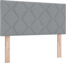 vidaXL Łóżko na stelażu z materacem Jasnoszary 90x200 cm Materiał | 3341335 | 8721288303820