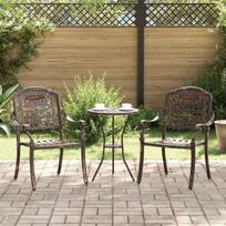 vidaXL Krzesło ogrodowe Brązowe Aluminium 55 x 56.5 x 91 cm Trwałe | 42002370 | 8721158862846