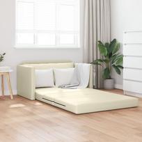 vidaXL vidaXL Sofa Ziemna 2 w 1 Kremowa 124x71x78 cm skóra ekologiczna | 4106709 | 8721158716293