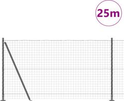 vidaXL vidaXL Płot Euro z 13 flanszowanymi słupkami 1.2x25 m ze stali ocynkowanej | 3350935 | 8721158242891