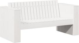 vidaXL Sofa ogrodowa 2-osobowa 134x60x62 cm Biała Lite drewno Sosnowe | 873867 | 8721288550637